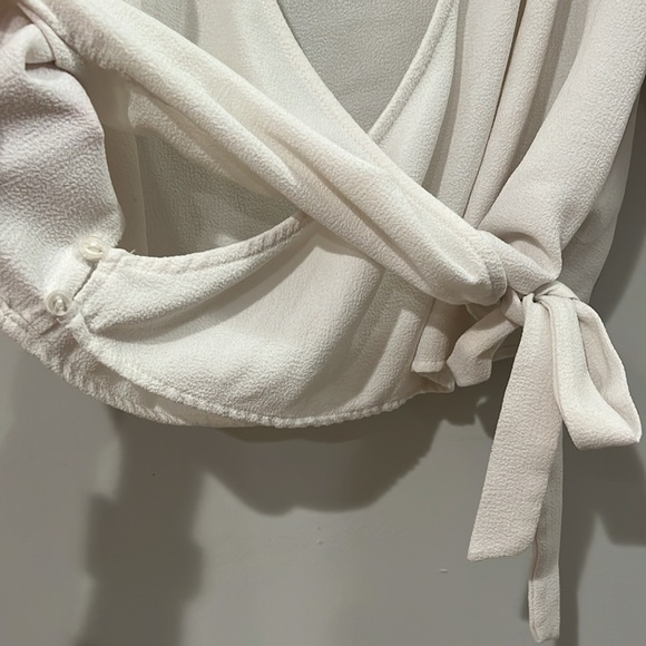 Xhilaration Wrap Tie Blouse - Picture 2 of 6